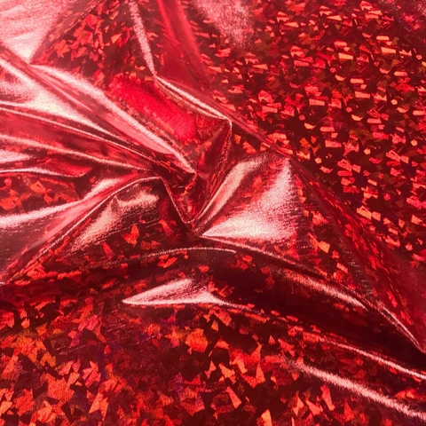LAME CON LYCRA HOLOGRAMA ROJO 627