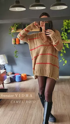 sweater V I D H A Camel - comprar online