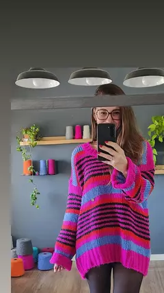 s w e a t e r S I R I O magenta - comprar online