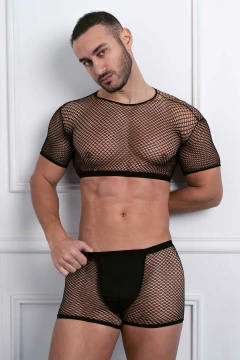 TOP CON MANGAS Y BOXER DE RED - Juicy Pink