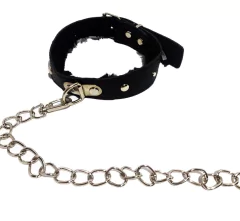 Collar con Correa de cuero con Peluche - comprar online