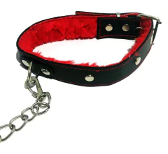Collar con Correa de cuero con Peluche - tienda online