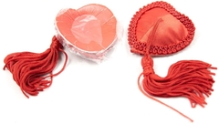 Pezoneras Corazón con Borla Autoadhesiva Roja - comprar online