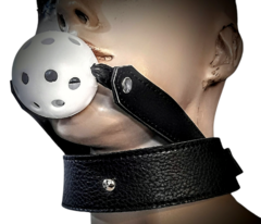 Mordaza Con chocker Mediana - Blanca Respirable