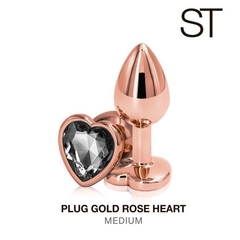 Plug Gold Rose Corazón - comprar online