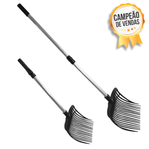 Garfo de Nylon para Limpar Baia de Cavalo COM CABO TELESCÓPICO - comprar online
