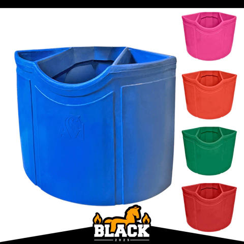 Cocho Colorido Grande Triplo para Canto de Baia de Cavalo - comprar online
