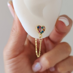 ARO CORAZON CON CADENA MAHA - comprar online