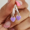 ARGOLLAS CORAZON LILA