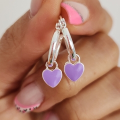 ARGOLLAS CORAZON LILA