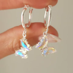 ARGOLLAS MARIPOSA CRISTAL TORNASOL