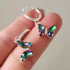 ARGOLLAS MARIPOSA VERDES TORNASOL - comprar online