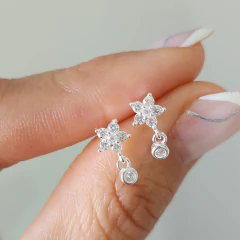 AROS ESTRELLA CON DIJE CUBIC - comprar online