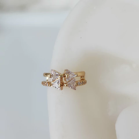 ARO CUFF DOBLE CUBIC TRIANGULO