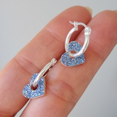 ARGOLLAS CORAZON AZUL DONATTA - comprar online