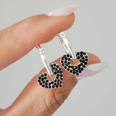 ARGOLLAS CORAZON NEGRO DONATTA