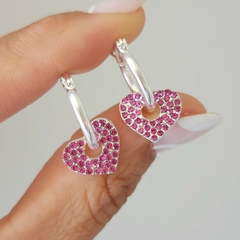 ARGOLLAS CORAZON FUCSIA DONATTA