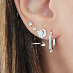 ARGOLLAS DIAMANTE CUBIC - comprar online