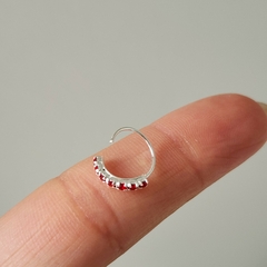 ARGOLLA PIERCING CUBIC ROJA en internet