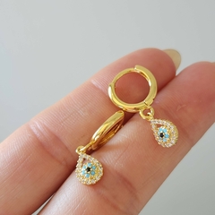 ARGOLLAS OJO TURCO MICROPAVE - Amatista Joyas