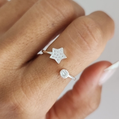 ANILLO ESTRELLA Y CIRCULO CUBIC - comprar online