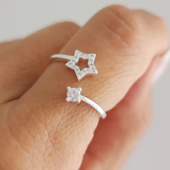 ANILLO ESTRELLA CALADA CUBIC - comprar online