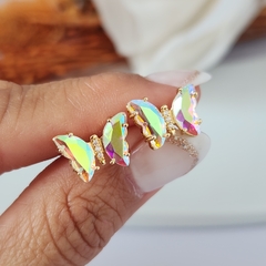 AROS MARIPOSA CUBIC TORNASOL