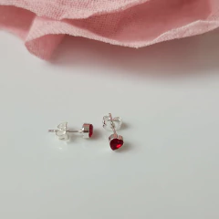 AROS CORAZÓN CUBIC ROJO - comprar online