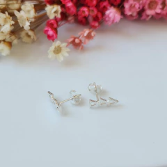 AROS TRIPLE TRIANGULO IRMINA - Amatista Joyas