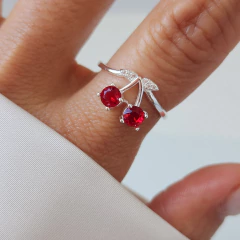 ANILLO CHERRY CUBIC ROJO