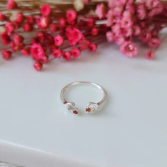 ANILLO CORAZÓN CUBIC ROJO - comprar online