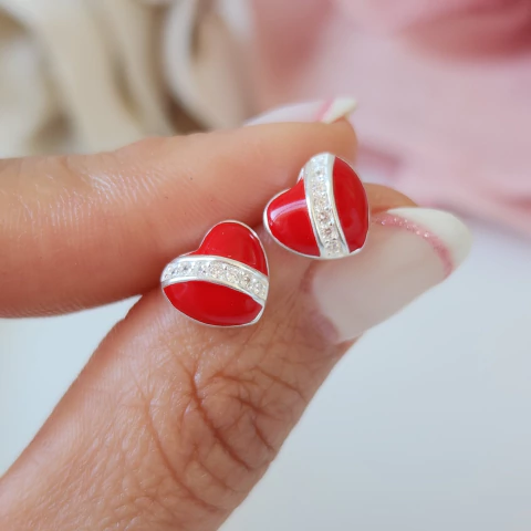 AROS CORAZÓN ROJO CUBIC