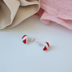 AROS CORAZÓN ROJO CUBIC - comprar online