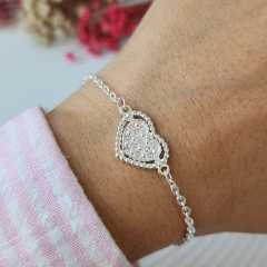 PULSERA CORAZÓN MICROPAVE CAROL