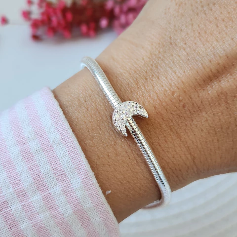 PULSERA ESTILO PANDORA LUNA MICROPAVE