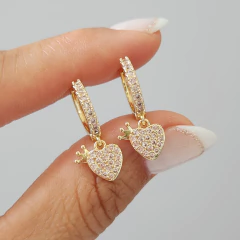 ARGOLLAS CORAZÓN CORONA MICROPAVE