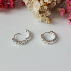 ARGOLLAS CORAZÓN CUBIC - Amatista Joyas