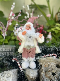 Papa Noel Rosa Gold 40 cm - comprar online
