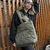 Tote Puffer Unisex Verde Militar con cierre diente de perro
