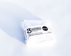 NEW - 1 DESMAQUILLANTE PLANO DE LUFFA + TOALLA y 2 CUADRADITOS DE TOALLA