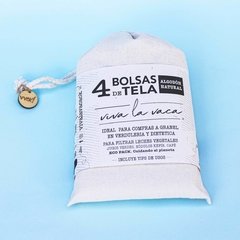 Eco Pack x 4 Bolsas de algodón