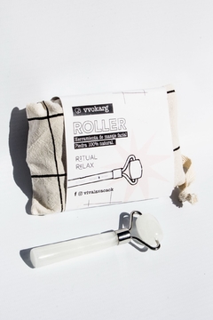 Roller Masajeador Facial/Corporal - Piedra Natural BLANCO - NEGRO - ROSA