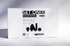 SET ONIX NEGRO / HERRAMIENTA PARA MASAJES 4 PIEZAS ( 1 TUBITO + 1 HONGUITO + MINI GUASHA + ESFERA)