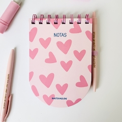 Block redondeado con lapicera Pink love
