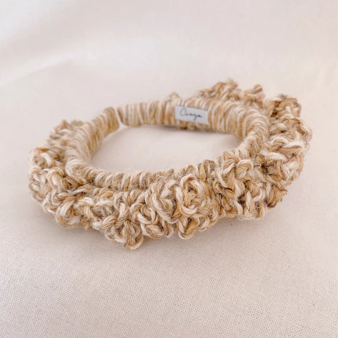 Vincha tejida tostado (hilo & yute) - comprar online