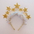 Vinchas confetti ~ estrellitas GOLD (con luces)