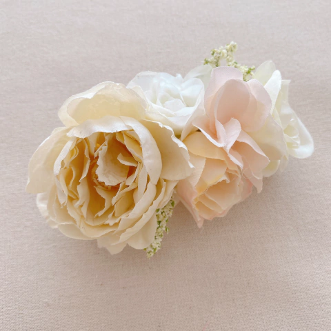 Hebilla francesa con flores 7 (mediana)