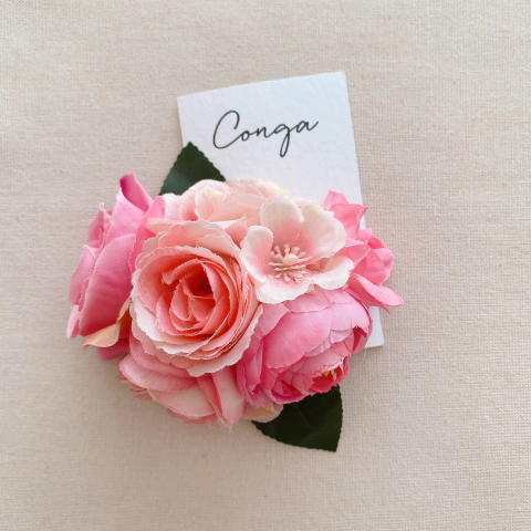 Hebillas con flores 15 (grande)