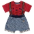 CONJ. BEBÊ DE BODY + SHORTS + SUSPENSÓRIO VERMELHO HG20167A