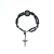 Pulseira Terço medalha de São Bento 4mm preta